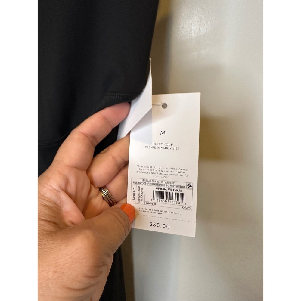 Isabel by Ingrid & Isabel Maternity Core Active Leggings Black Size M NWT - Picture 3 of 6